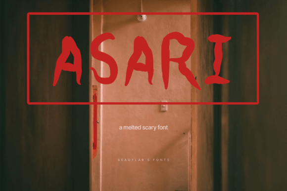 Asari: A Hand-Drawn Scary Font for Bold Designs
