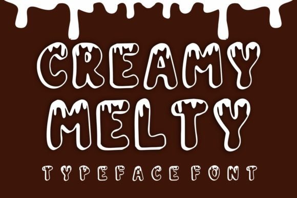 Creamy Melty: The Ultimate Winter-Themed Display Font for Creative Projects