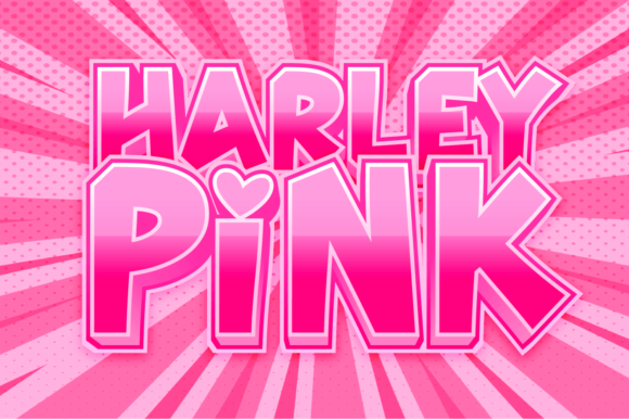 Evaluating the Harley Pink Display Font