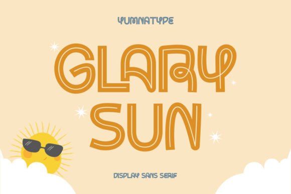 Glary Sun: A Bold Display Font for Warm, Energetic Brands
