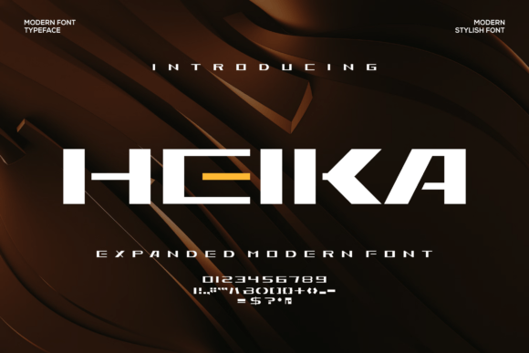 Heika: A Modern Wide Font for Bold Designs