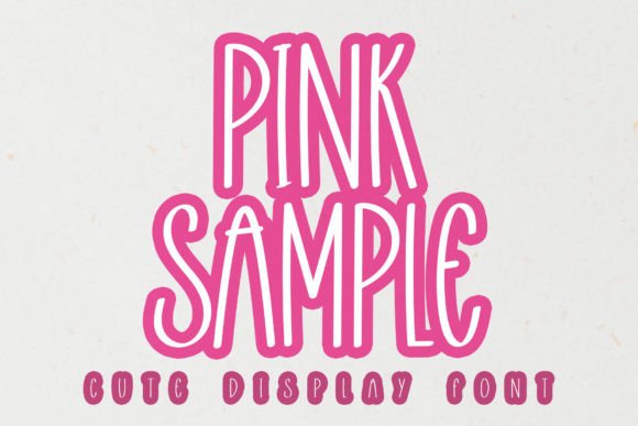 Pink Sample: A Playful Yet Elegant Display Font for Modern Creators